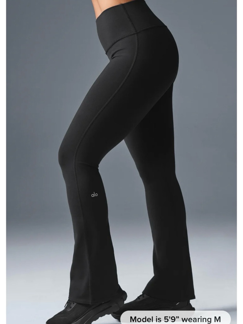 ALO Yoga Black High-Rise Flared Leggings